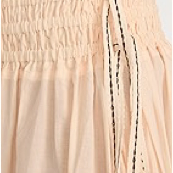 Agua Bendita Pants Palazzo All cotton handmade hand stitched cream Tag: M L NWT - Picture 3 of 16